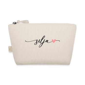 Silja Name Calligraphy Font - Organic Pouch - nature - Front