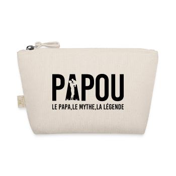 Papou, Le Papa, Le Mythe Cadeau Fête des Pères - Trousse biologique - nature - Devant