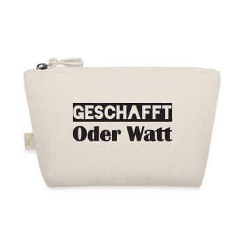 Motivation GESCHAFFT Oder Watt - Bio-Täschchen - Natur - Vorne