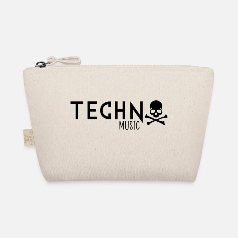 Techno-Musik-Totenkopf Bio-Täschchen