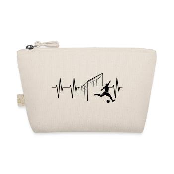 Soccer Goal Shot Heartbeat Player Team - Organic Pouch - nature - Front