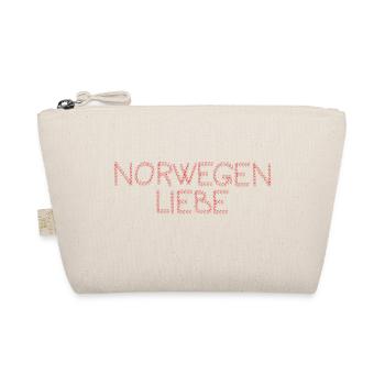 Love of Norway in heart script - Organic Pouch - nature - Front