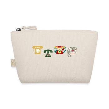 Vintage Retro Phone - Organic Pouch - nature - Front