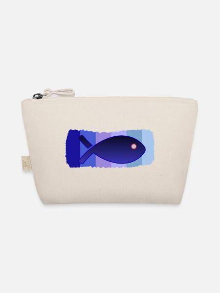 SARDINE. FISCH. APRILSCHERZ. OSTERN. MEER - Bio-Täschchen - Natur