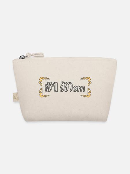 #1 Mom | Number 1 Mommy | Best Mom - Organic Pouch - nature - Front