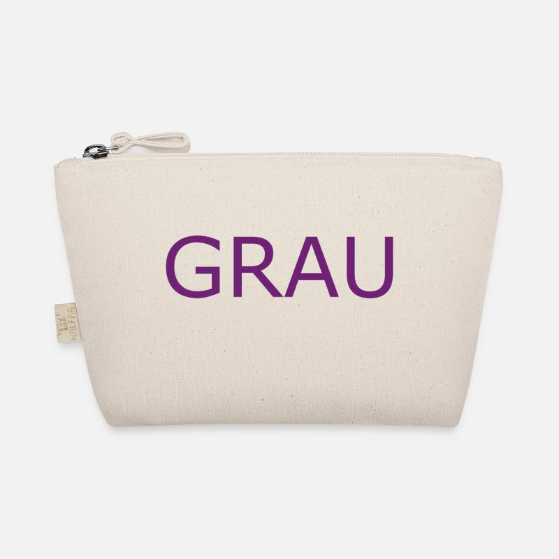 GRAU in LILA - Bio-Täschchen - Natur
