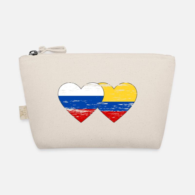 Russie Colombie drapeau coeur utilisé Trousse biologique