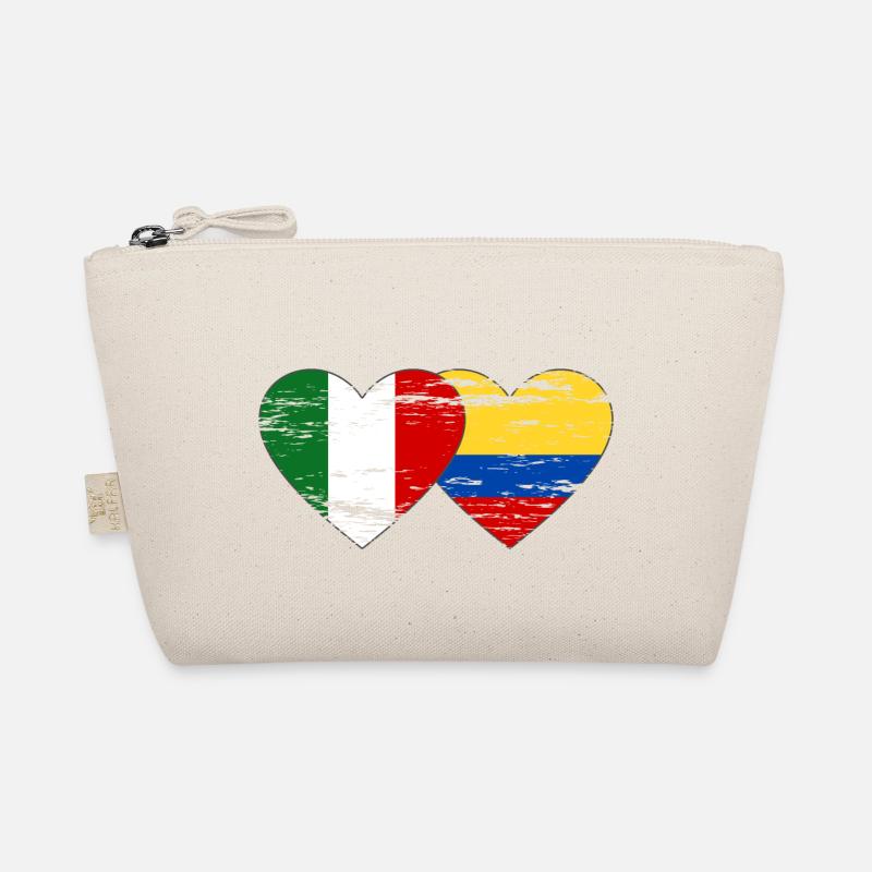 Italie Colombie Drapeau Coeur Utilisé Trousse biologique