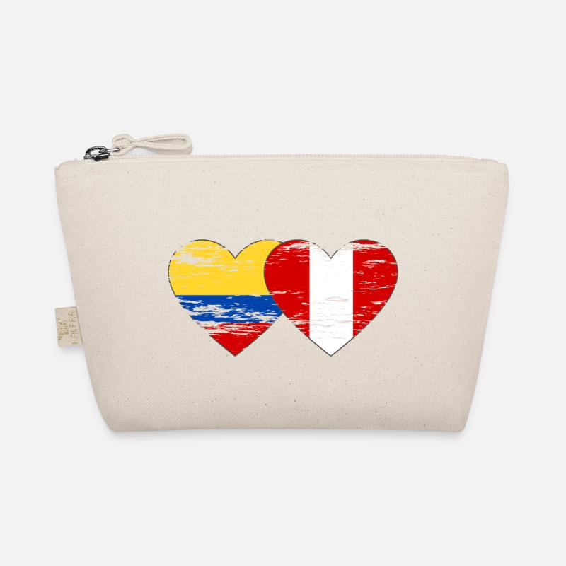 Colombie Pérou Drapeau Coeur Utilisé Trousse biologique