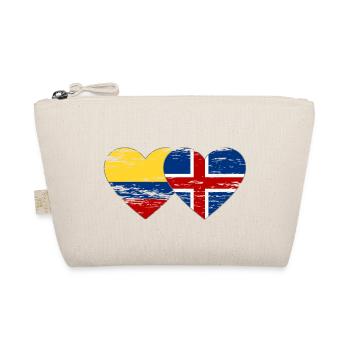 Kolumbien Island Flagge Herz used - Bio-Täschchen - Natur - Vorne