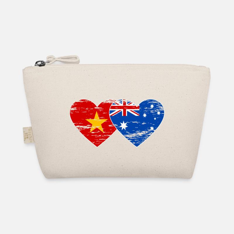 Vietnam Australie Drapeau Coeur Utilisé Trousse biologique