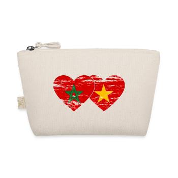 Maroc Vietnam drapeau coeur utilisé - Trousse biologique - nature - Devant