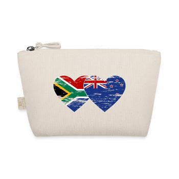 Afrique du Sud Nouvelle-Zélande drapeau coeur utilisé - Trousse biologique - nature - Devant
