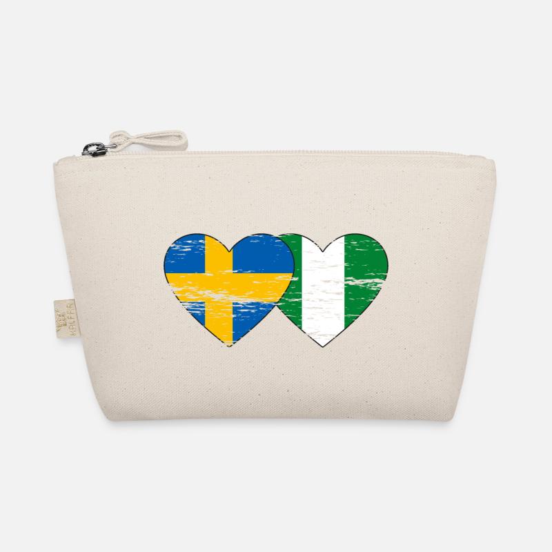 Suède Nigeria drapeau coeur utilisé Trousse biologique
