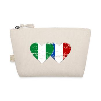 Drapeau du Nigeria France coeur utilisé - Trousse biologique - nature - Devant