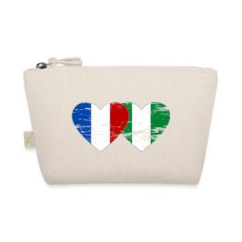 France Nigeria Drapeau Coeur Utilisé - Trousse biologique - nature - Devant