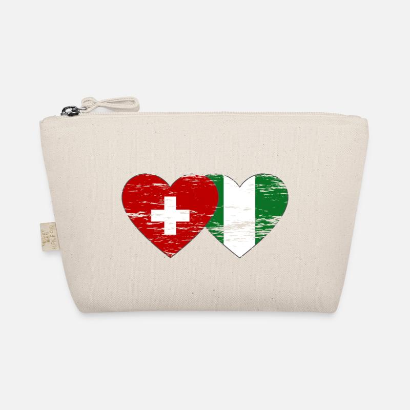 Drapeau suisse Nigeria coeur utilisé Trousse biologique