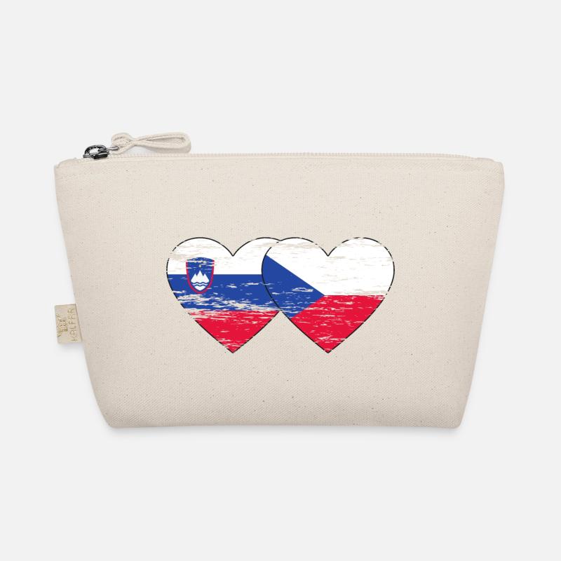 Slovénie République tchèque Drapeau Coeur utilisé Trousse biologique