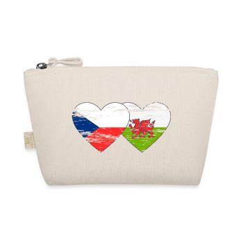 République tchèque Pays de Galles Drapeau Coeur utilisé - Trousse biologique - nature - Devant