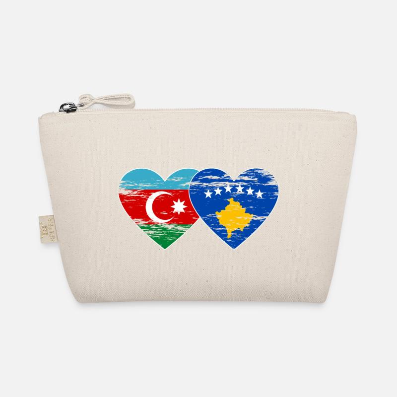 Drapeau de l’Azerbaïdjan et du Kosovo coeur utilisé Trousse biologique