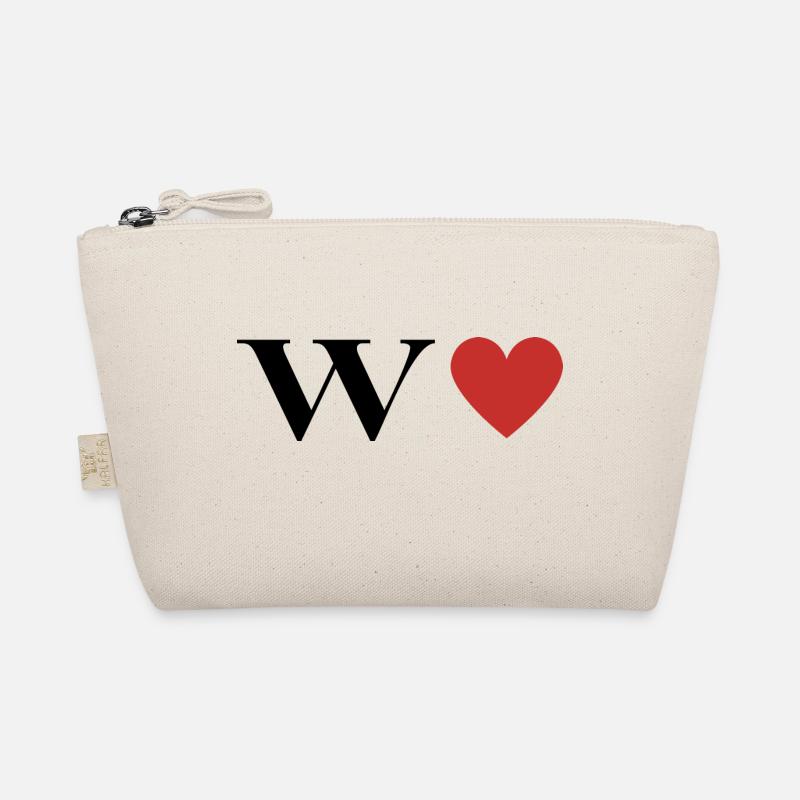 Letter w Red Heart Organic Pouch