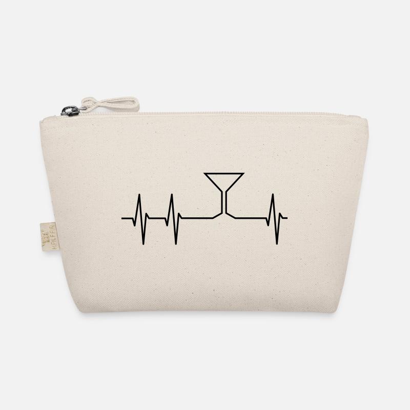 ECG and cocktail glass Organic Pouch