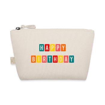 HAPPY BIRTHDAY. HAPPY BIRTHDAY. ANNIVERSARY. - Organic Pouch - nature - Front