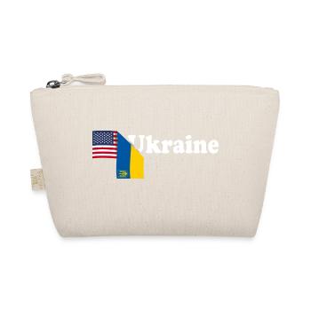 Vintage Amerikanische Ukrainische Flaggen USA Ukraine - Bio-Täschchen - Natur - Vorne