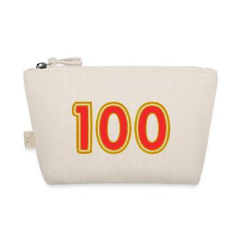 100. 100 YEARS. 100th ANNIVERSARY. BIRTHDAY 100 - Organic Pouch - nature - Front