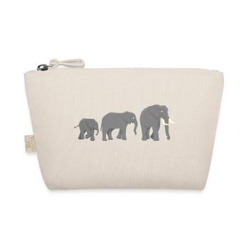 African Elephants - Organic Pouch - nature - Front