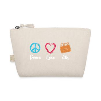 Peace Love 80s - Organic Pouch - nature - Front