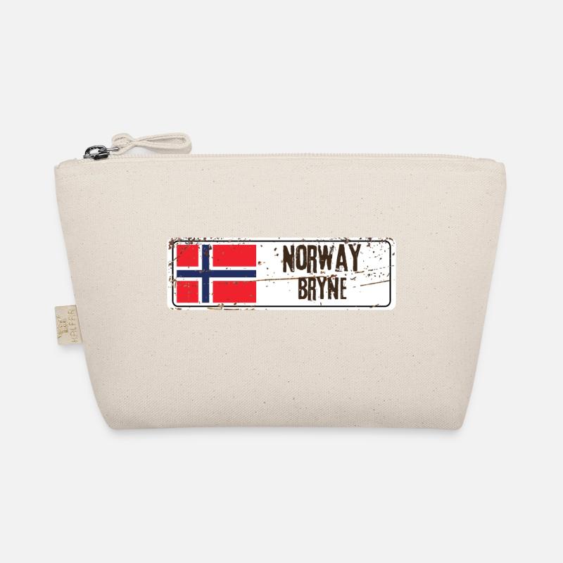 Bryne Norwegen Flagge - Bio-Täschchen - Natur