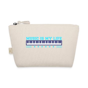 Music is my Life Piano Keys DJ Musical Instrument - Organic Pouch - nature - Front