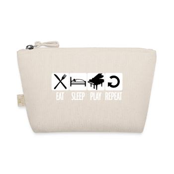 Eat Sleep Piano Repeat Daily Eat Sleep Play - Organic Pouch - nature - Front