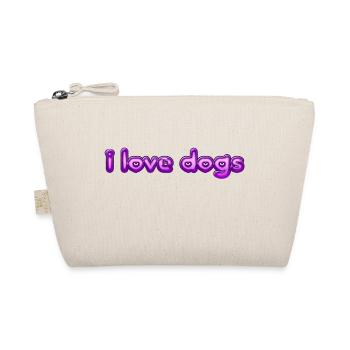 Text I love dogs - Bio-Täschchen - Natur - Vorne