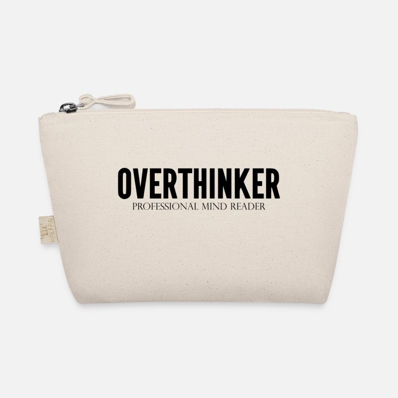 DZ00015 Overthinker Professioneller Gedankenleser - Bio-Täschchen - Natur