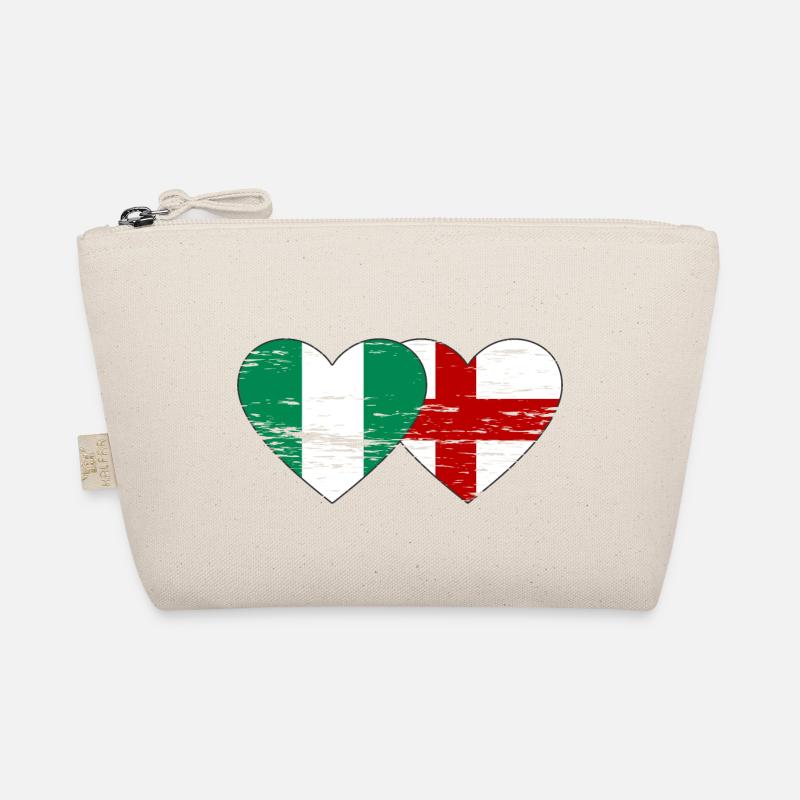 Nigeria Angleterre Drapeau Coeur Utilisé Trousse biologique