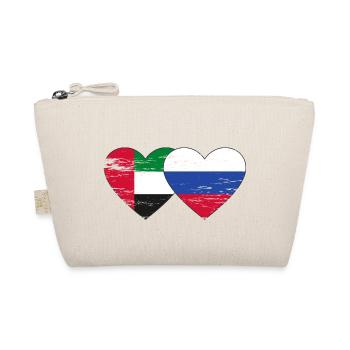 United Arab Emirates Russia Heart - Organic Pouch - nature - Front
