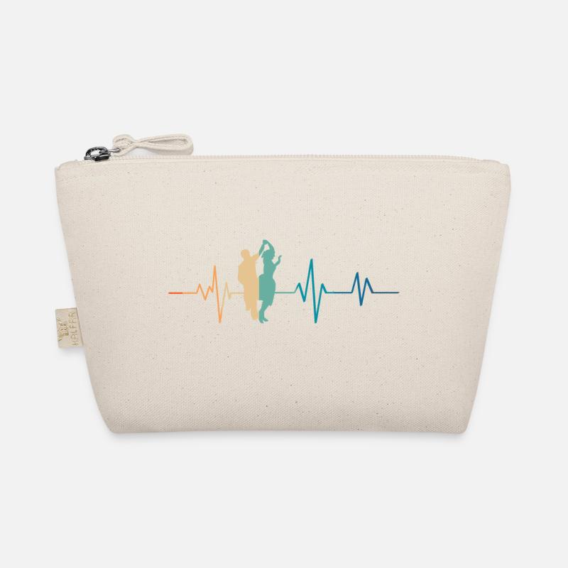 Retro Dance Heartbeat Organic Pouch