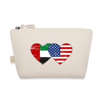Émirats arabes unis États-Unis Drapeau Coeur - Trousse biologique - nature - Devant