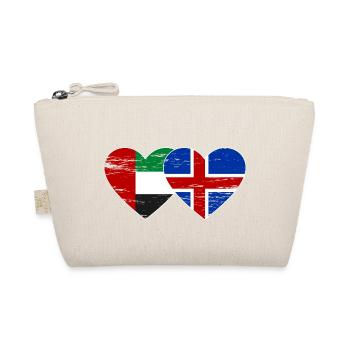 United Arab Emirates Iceland Flag Heart - Organic Pouch - nature - Front