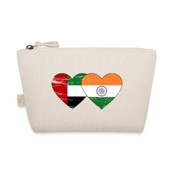 Émirats arabes unis Inde Drapeau Coeur - Trousse biologique - nature - Devant