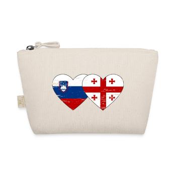 Slovénie Drapeau de la Géorgie coeur utilisé - Trousse biologique - nature - Devant