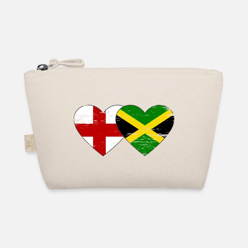 Angleterre Jamaïque drapeau coeur utilisé Trousse biologique