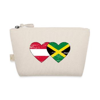 Autriche Jamaïque Drapeau Coeur utilisé - Trousse biologique - nature - Devant