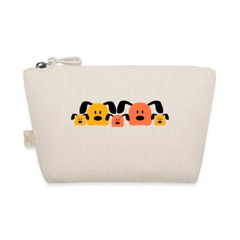 5 Dogs Family Team 3 Children Parents Mom Dad Sweet - Organic Pouch - nature - Front