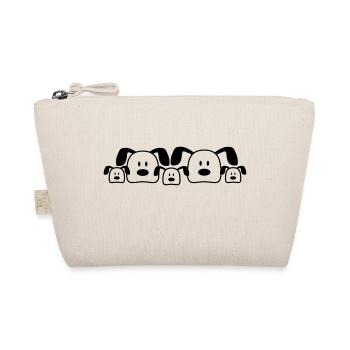 5 Dogs Family Team 3 Children Parents Mom Dad Sweet - Organic Pouch - nature - Front