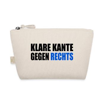 klare kante gegen rechts - Bio-Täschchen - Natur - Vorne