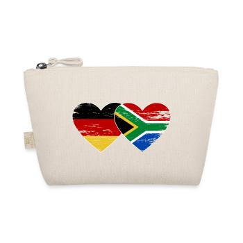 Allemagne Afrique du Sud Drapeau Mains Coeur Forme Utilisé - Trousse biologique - nature - Devant