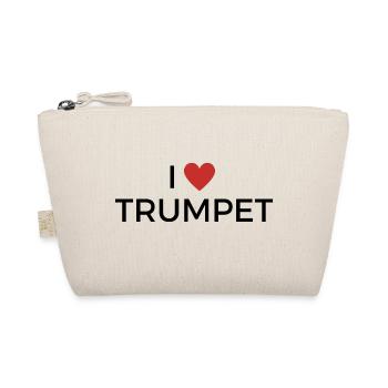 Ich liebe Trompete - I love Trumpet - Organic Pouch - nature - Front